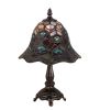 13.5"H Tiffany Peacock Feather Mini Lamp