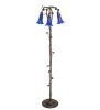 58" High Blue Tiffany Pond Lily 3 Light Floor Lamp