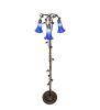 58" High Blue Tiffany Pond Lily 3 Light Floor Lamp