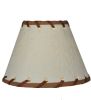 6.25"W X 4.25"H Parchment & Rawhide Shade