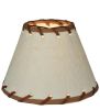 6.25"W X 4.25"H Parchment & Rawhide Shade