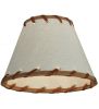 6.25"W X 4.25"H Parchment & Rawhide Shade