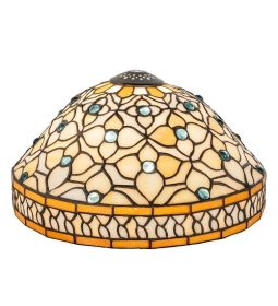 11.5" Wide Jeweled Quatrefoil Recurve Shade