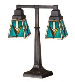 20"H VALENCIA Mission 2 Arm Desk Lamp