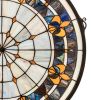21W X 21H Fleur-de-lis Medallion Stained Glass Window