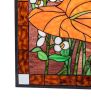 20"W X 32"H Tropical Floral Stained Glass Window