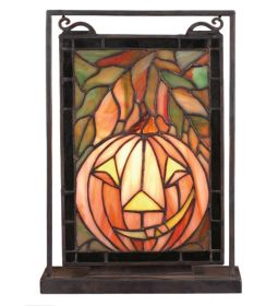 9.5 Wide X 10.5 High Jack O'Lantern Lighted Mini Tabletop Window
