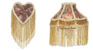 Victorian Fabric Set of Two Fringed Night Light
