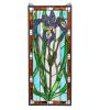 12" Wide X 28" High Iris Stained Glass Window