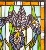 12" Wide X 28" High Iris Stained Glass Window