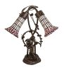 17 High Stained Glass Pond Lily 2 Light Trellis Girl Accent Lamp