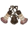 17 High Stained Glass Pond Lily 2 Light Trellis Girl Accent Lamp