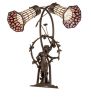17 High Stained Glass Pond Lily 2 Light Trellis Girl Accent Lamp