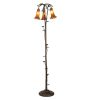 58" High Amber Tiffany Pond Lily 3 Light Floor Lamp