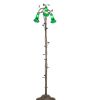 58" High Green Tiffany Pond Lily 3 Light Floor Lamp