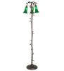 58" High Green Tiffany Pond Lily 3 Light Floor Lamp
