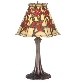 19"H Oriental Peony Accent Lamp