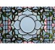 20W X 20H Tulip Bevel Medallion Stained Glass Window