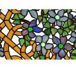 22"W X 22"H Shamrock Garden Stained Glass Window