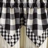 Wicklow Lined Point Valance 15" L - Black/Cream