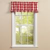 Wicklow Ruffled Valance 14" L - Red