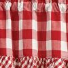 Wicklow Ruffled Valance 14" L - Red