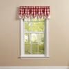 Wicklow Lined Point Valance 15" L - Red