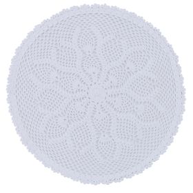Kadia Round Lace Placemat - White