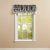 Wicklow Lined Point Valance 15" L - Black/Cream
