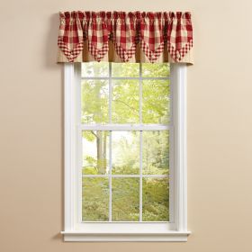 Wicklow Lined Point Valance 15" L - Garnet