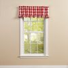 Wicklow Ruffled Valance 14" L - Red