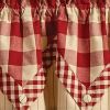 Wicklow Lined Point Valance 15" L - Garnet