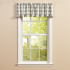 Wicklow Ruffled Valance 14" L - Dove