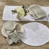 Kadia Round Lace Placemat - White