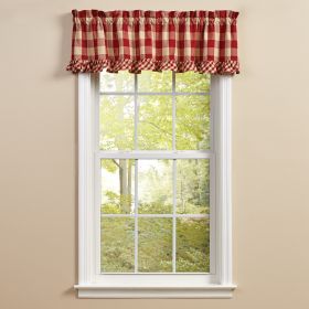 Wicklow Ruffled Valance 14" L - Garnet