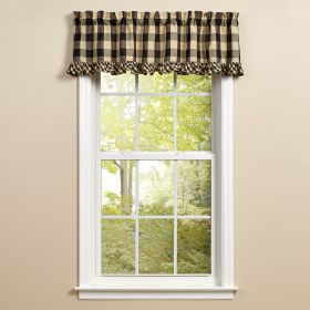 Wicklow Ruffled Valance 14" L - Black