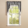 Wicklow Home Lined Swags 36" L - Black/Cream