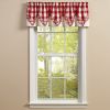 Wicklow Lined Point Valance 15" L - Red