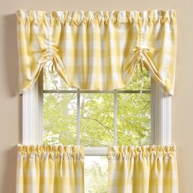 Wickow Lined Farmhouse Valance 20"L - Yellow
