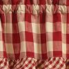 Wicklow Ruffled Valance 14" L - Garnet