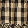Wicklow Ruffled Valance 14" L - Black