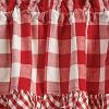 Wicklow Ruffled Swags 36" L - Red