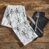 Skeletons Flour Sack Printed Dishtowel