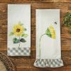 Sunflower With Bee Dishtowel
