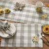Wicklow Check Sunflower Embroidered Table Runner 36" L