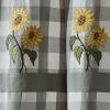 Wicklow Check Sunflower Embroidered Shower Curtain 72" x 72"