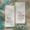 Easter Egg Hunts Embroidered Dishtowel
