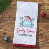 Sandy Claws Dishtowel
