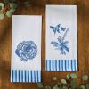 Patricia Heaton Home Butterfly Embroidered Dishtowel - Blue