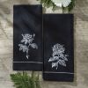 Hydrangea Embroidered Dishtowel